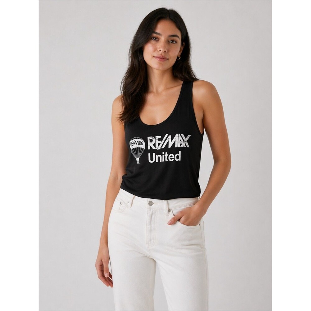REMAX Black Graphic Tank Top for Women small